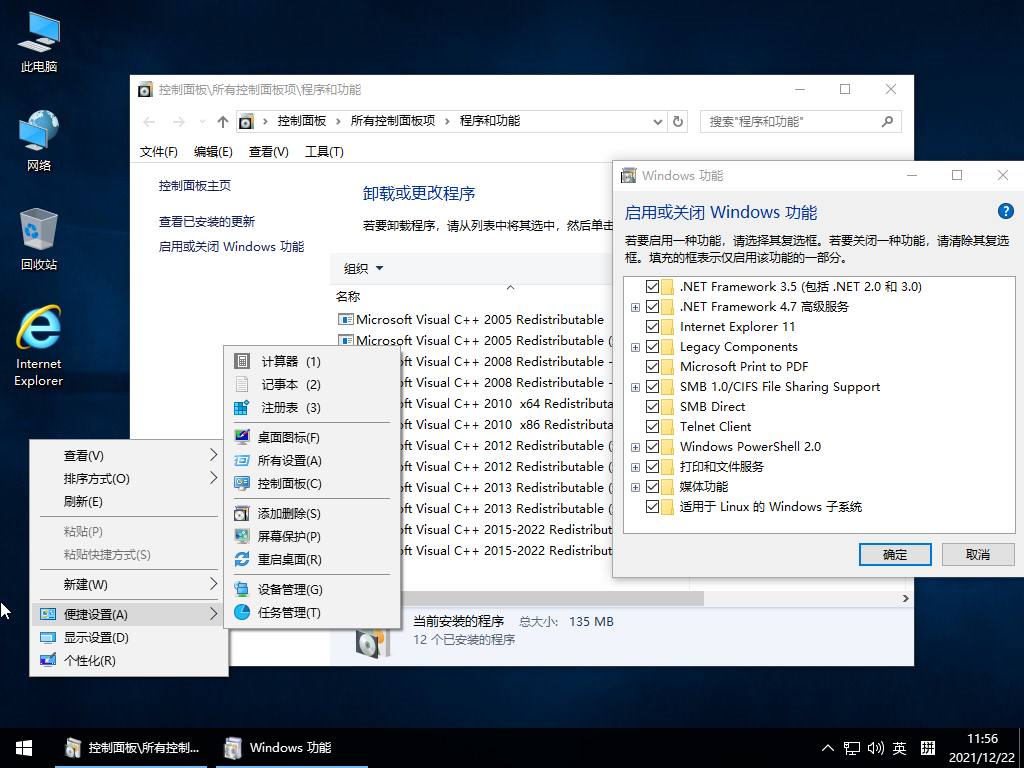 小修 Windows 10 LTSC 17763.2366 极限精简二合一(支持平板/11代CPU)