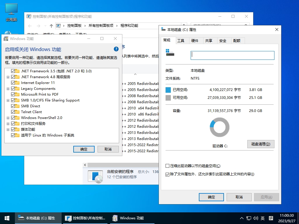 小修 Windows 10 LTSC_2019 17763.5329 深度精简 太阳谷 二合一[1.26G]